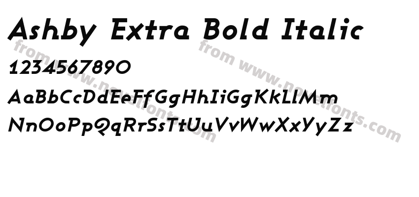 Ashby Extra Bold ItalicPreview