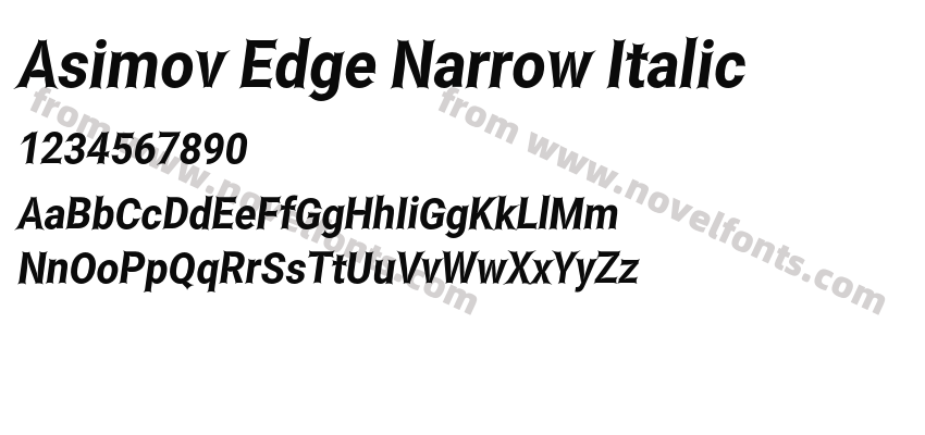 Asimov Edge Narrow ItalicPreview