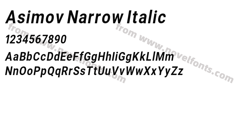 Asimov Narrow ItalicPreview