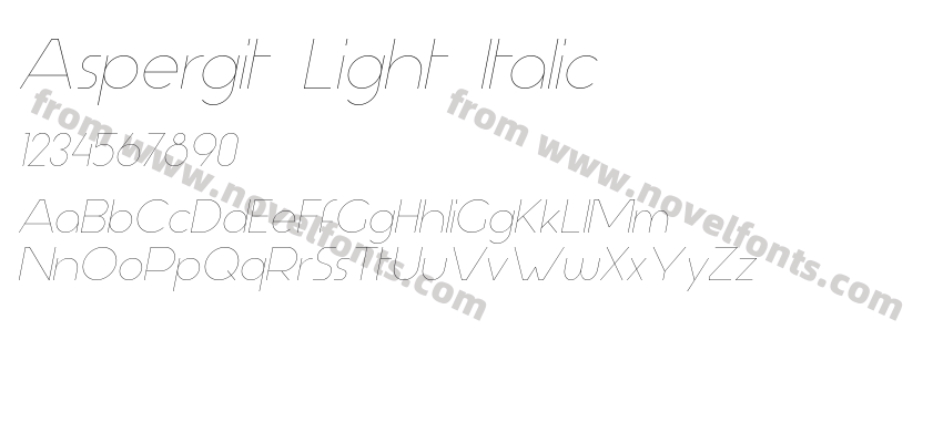 Aspergit Light ItalicPreview