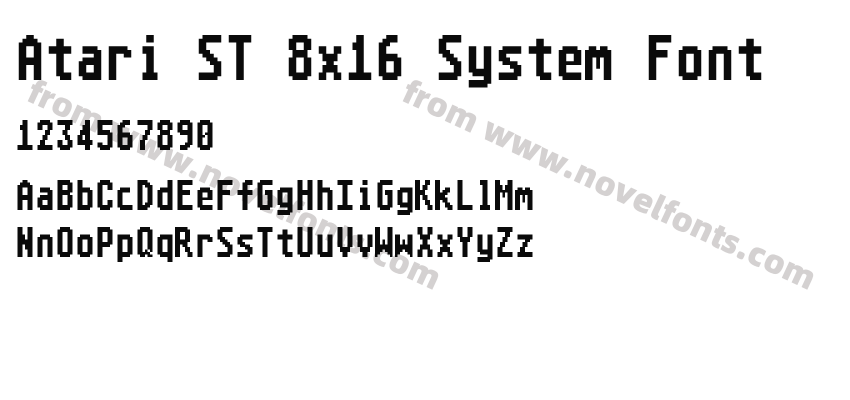 Atari ST 8x16 System FontPreview