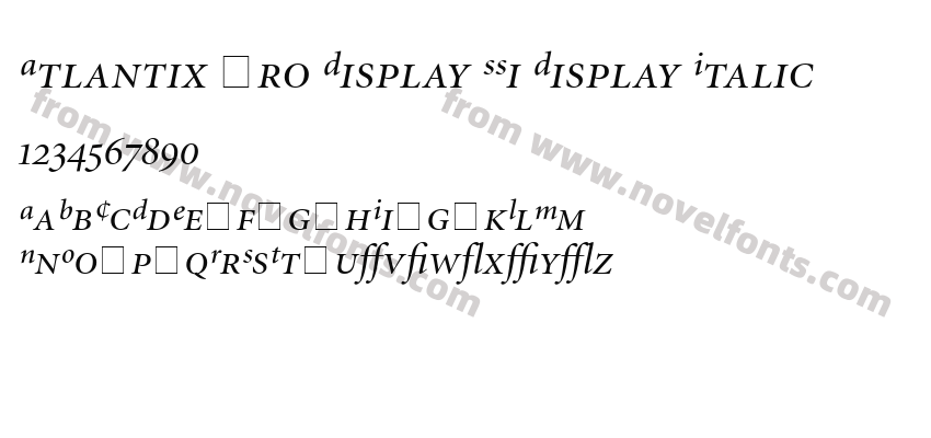 Atlantix Pro Display SSi Display ItalicPreview