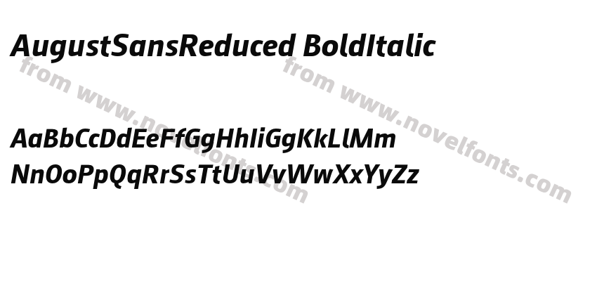 AugustSansReduced-BoldItalicPreview