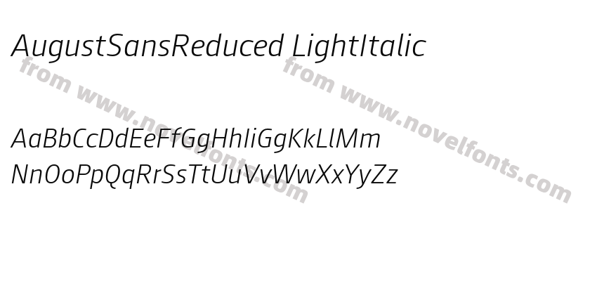 AugustSans-46LightItalicPreview