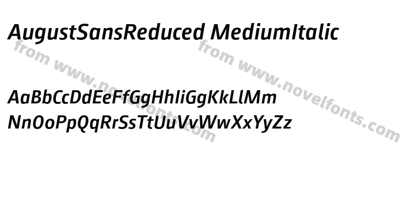 AugustSansReduced-MediumItalicPreview