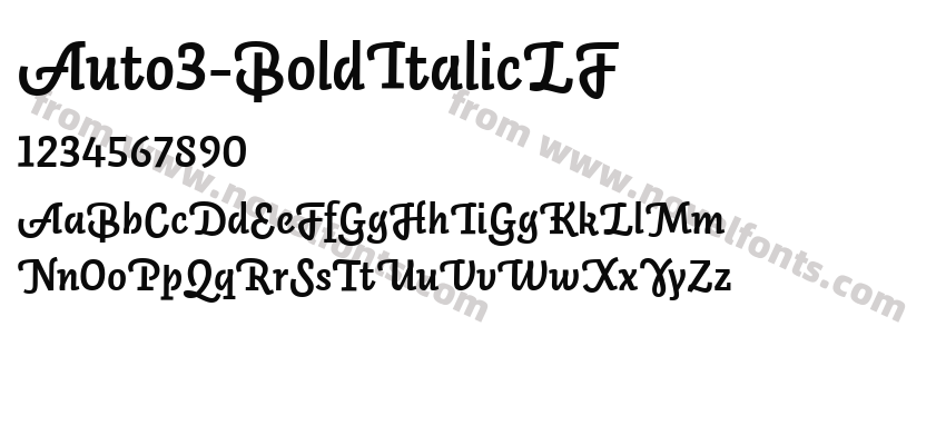 Auto3-BoldItalicLFPreview