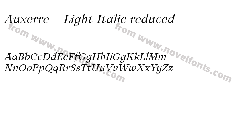 Auxerre 46 Light Italic reducedPreview