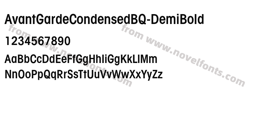 AvantGardeCondensedBQ-DemiBoldPreview