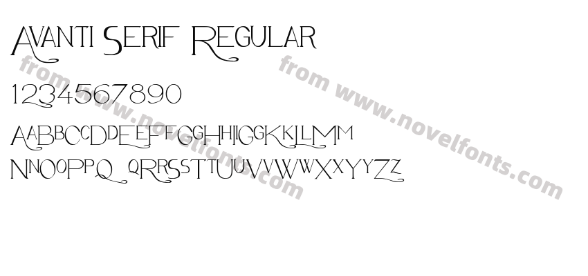 Avanti Serif RegularPreview