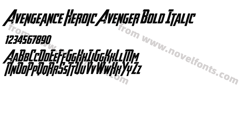 Avengeance Heroic Avenger Bold ItalicPreview