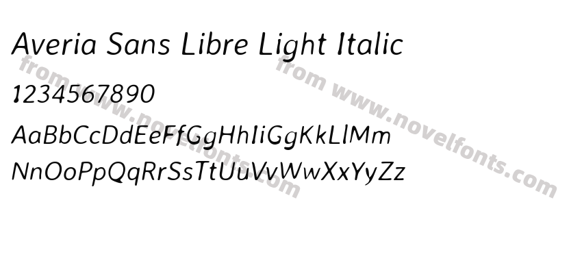 Averia Sans Libre Light ItalicPreview