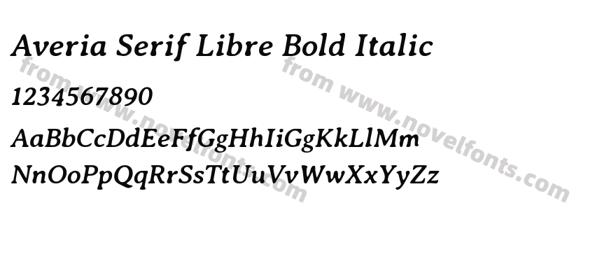 Averia Serif Libre Bold ItalicPreview