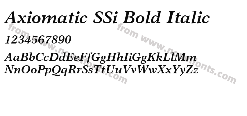 Axiomatic SSi Bold ItalicPreview