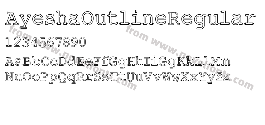 AyeshaOutlineRegularPreview