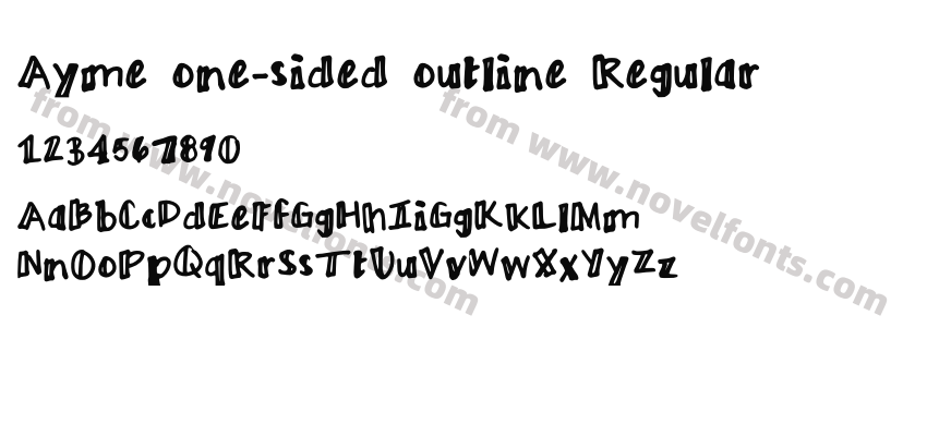 Ayme one-sided outline RegularPreview