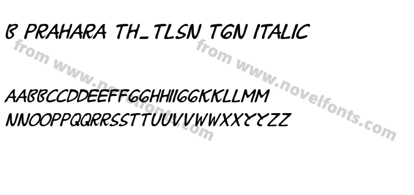 B Prahara TH_Tlsn Tgn ItalicPreview