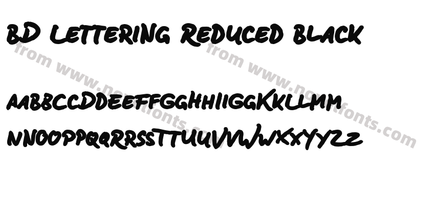 BD Lettering Reduced BlackPreview