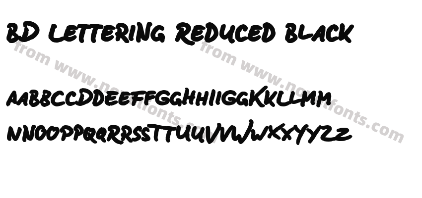 BD Lettering Reduced BlackPreview