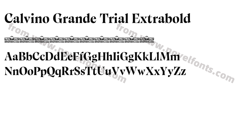 Calvino Grande Trial ExtraboldPreview