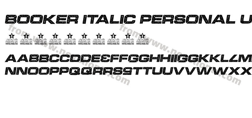 BOOKER ITALIC PERSONAL USE Bold ItalicPreview