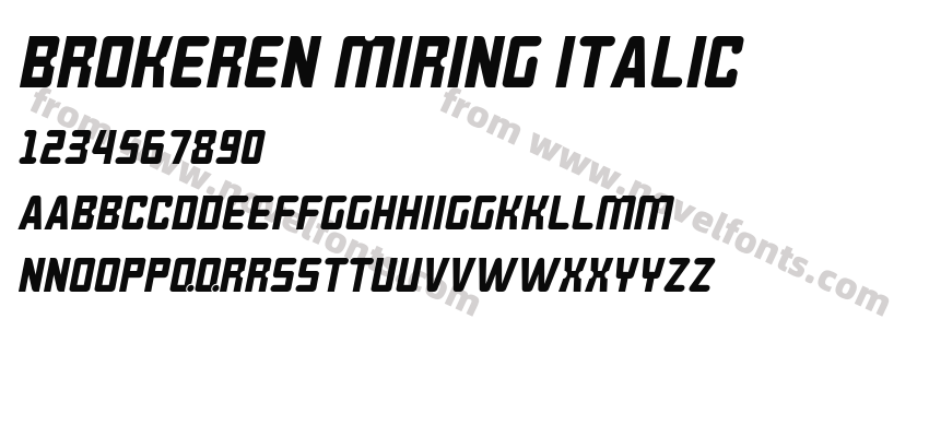 BROKEREN MIRING ItalicPreview