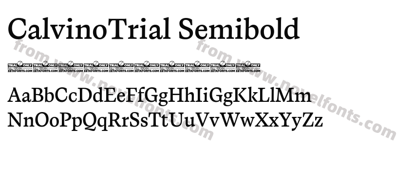 CalvinoTrial SemiboldPreview