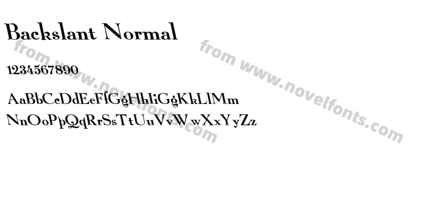 Backslant NormalPreview
