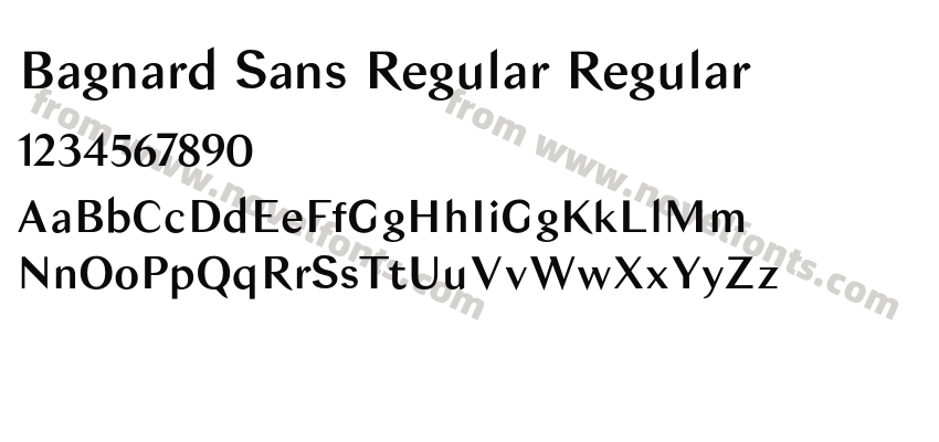 Bagnard Sans Regular RegularPreview