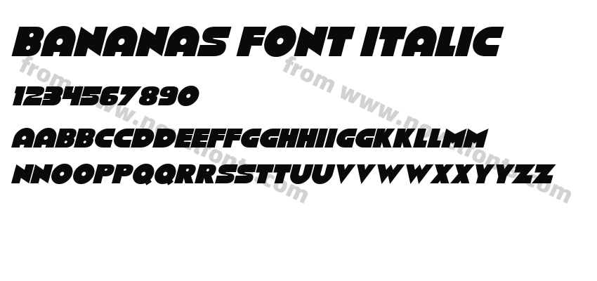 Bananas Font ItalicPreview