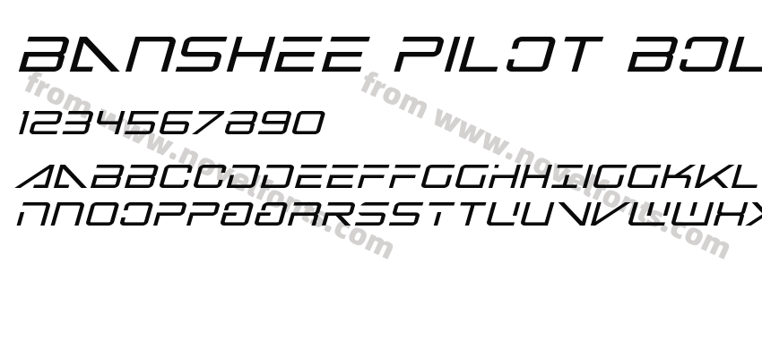 Banshee Pilot Bold ItalicPreview