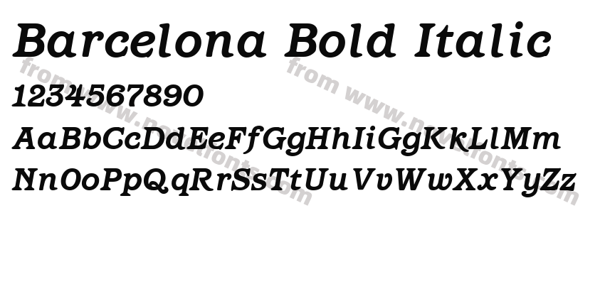 Barcelona Bold ItalicPreview