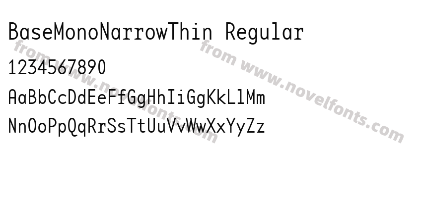 BaseMonoNarrowThin RegularPreview