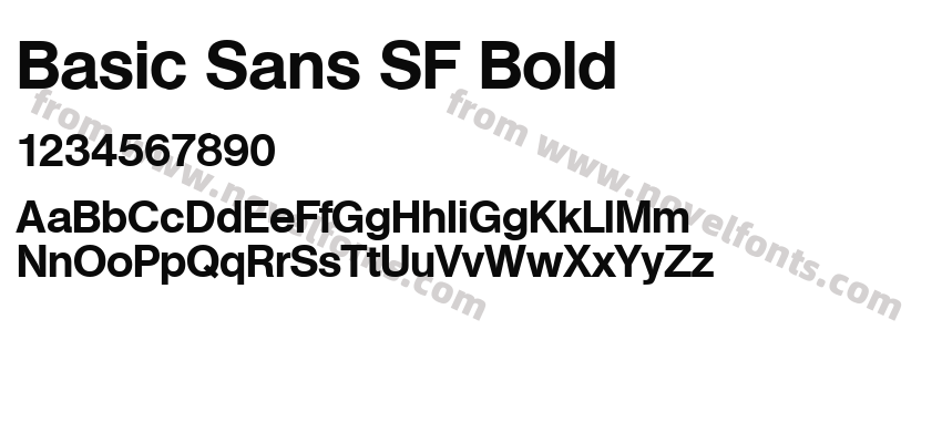 Basic Sans SF BoldPreview