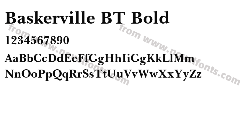 Baskerville BT BoldPreview