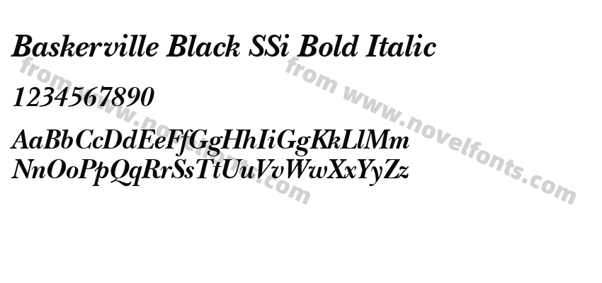 Baskerville Black SSi Bold ItalicPreview