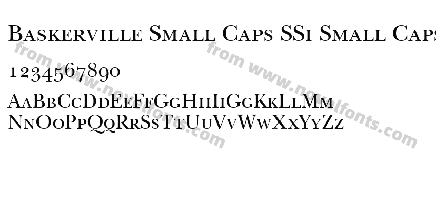 Baskerville Small Caps SSi Small CapsPreview