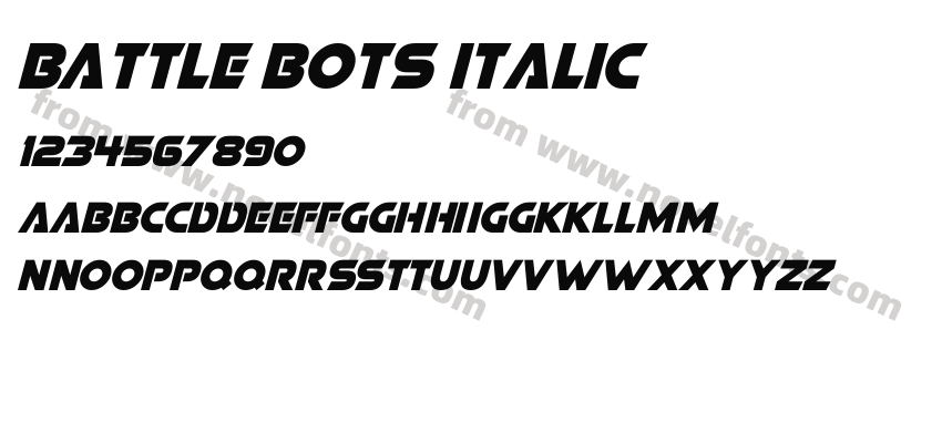 Battle Bots ItalicPreview