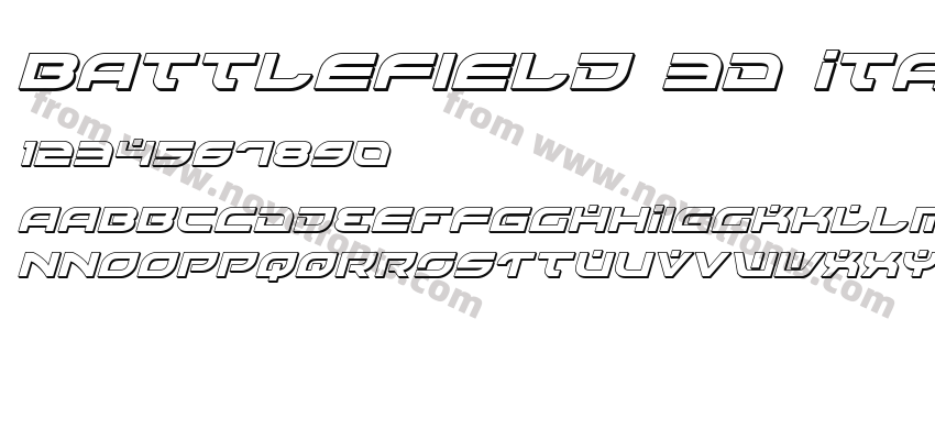 Battlefield 3D ItalicPreview