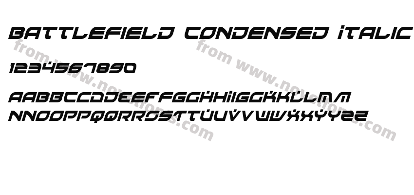 Battlefield Condensed ItalicPreview