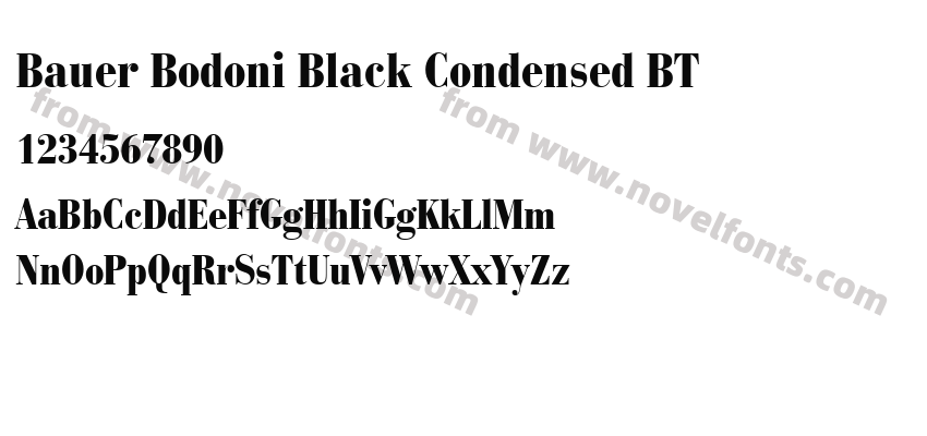 Bauer Bodoni Black Condensed BTPreview