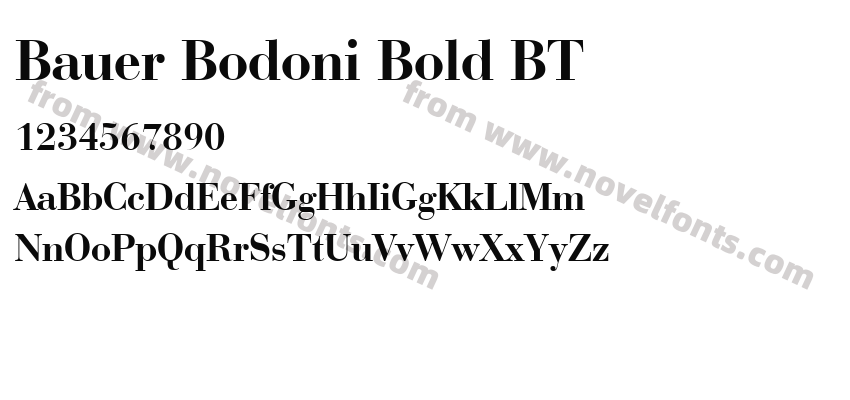 Bauer Bodoni Bold BTPreview