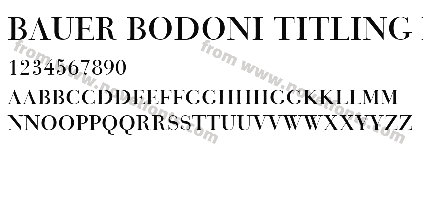 Bauer Bodoni Titling BTPreview