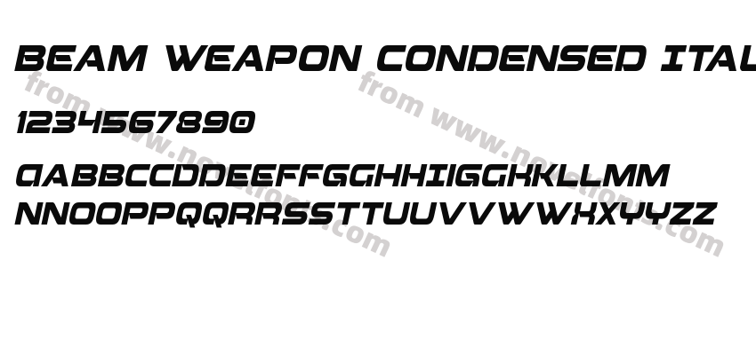 Beam Weapon Condensed ItalicPreview