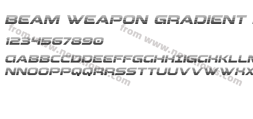 Beam Weapon Gradient ItalicPreview