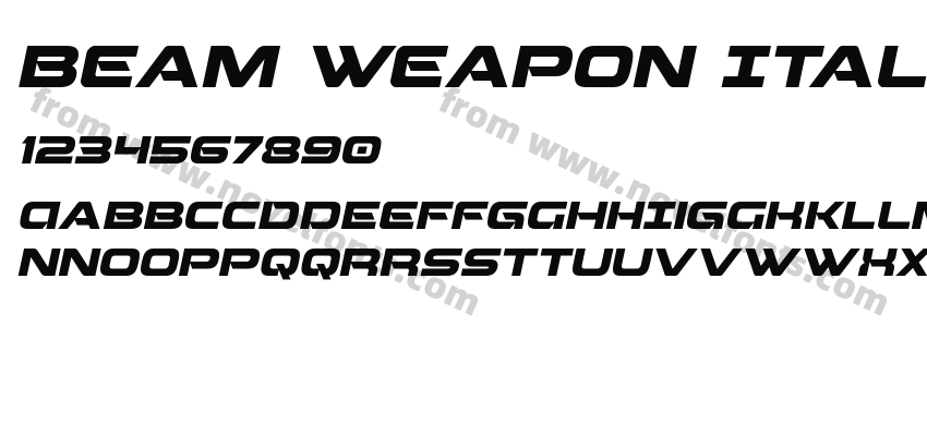 Beam Weapon ItalicPreview