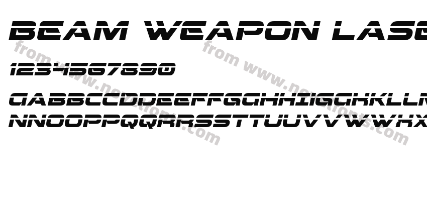 Beam Weapon Laser ItalicPreview