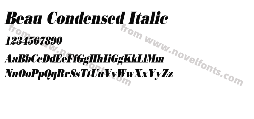 Beau Condensed ItalicPreview