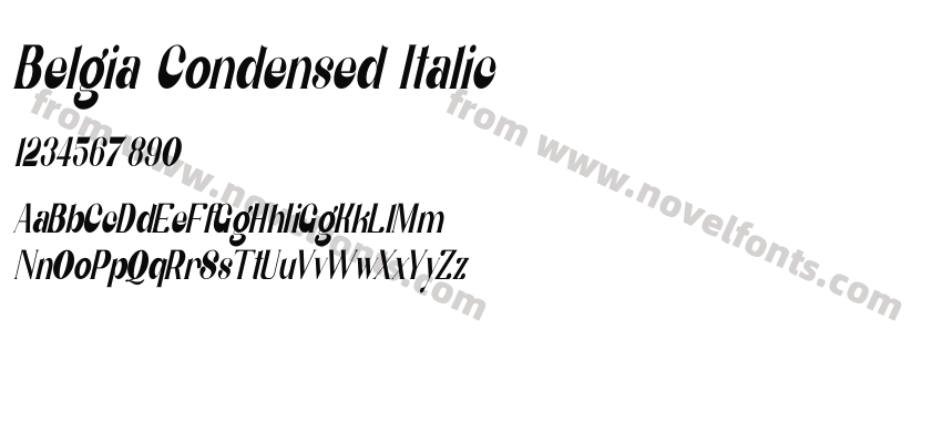 Belgia Condensed ItalicPreview