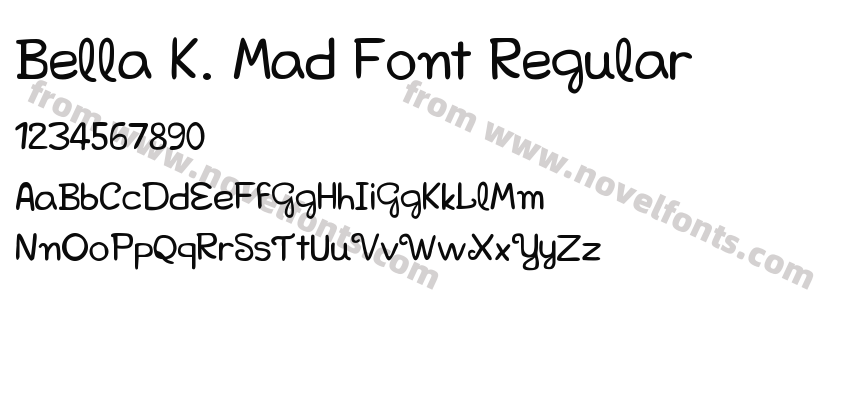 Bella K. Mad Font RegularPreview