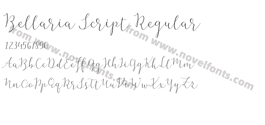 Bellaria Script RegularPreview